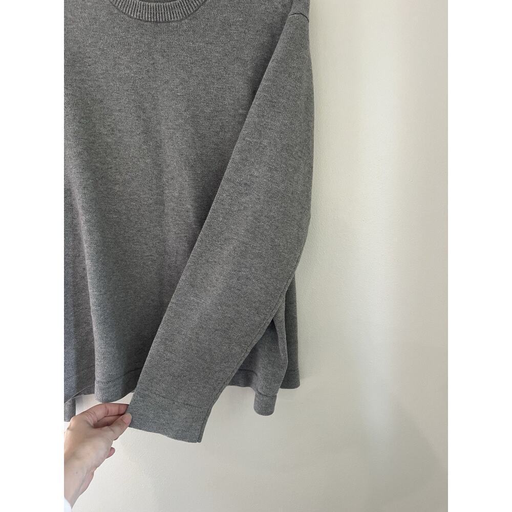 Vintage J. Crew Men’s Size Xl Gray 100% Cotton Knit Crewneck Sweater Pullover - Picture 5 of 7
